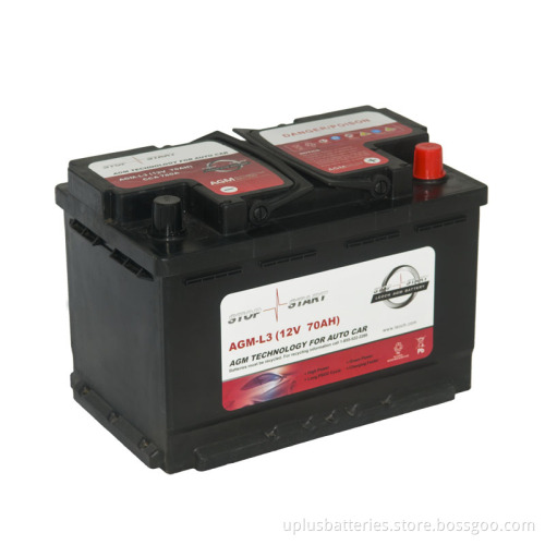 AGM-L3 Factory Directly Sale 12V 60ah Automotive Batteries